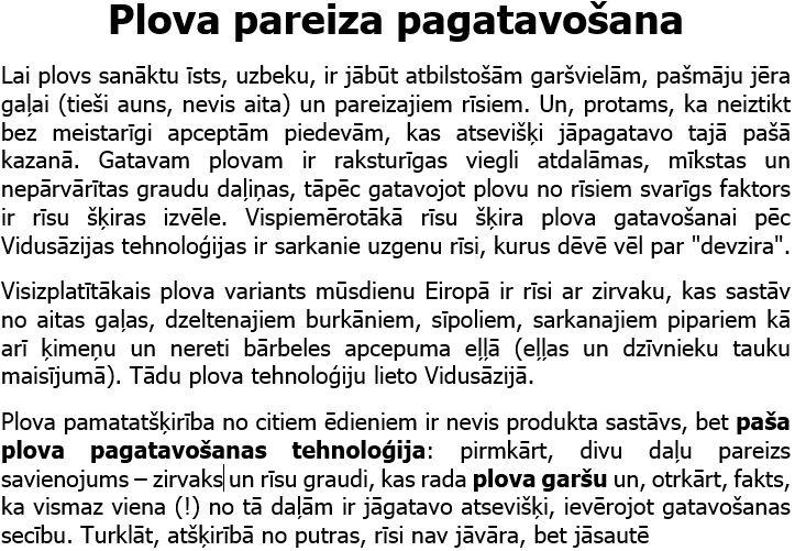 Plova pareiza pagatavošana-3DMaster