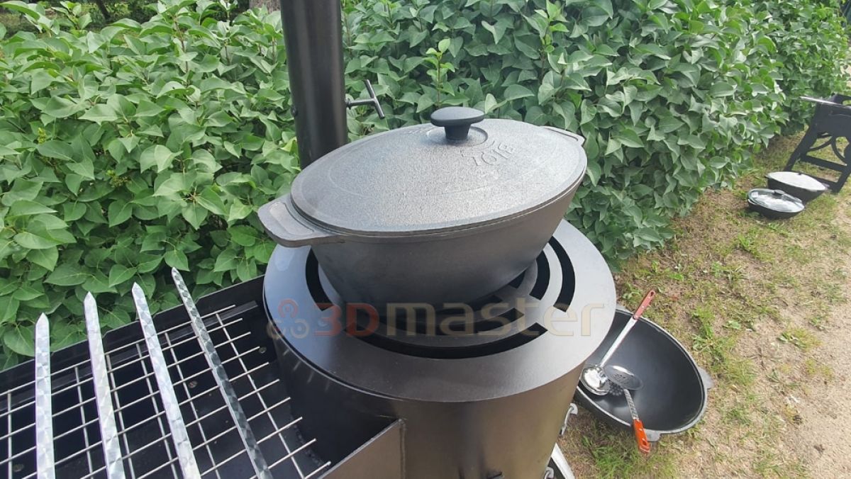 Nopirkt krāsni ar mangalu divi vienā (kazans 12l)-3DMaster