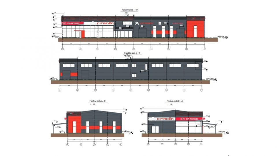 Autosalona apgaismojuma projekts-3DMaster