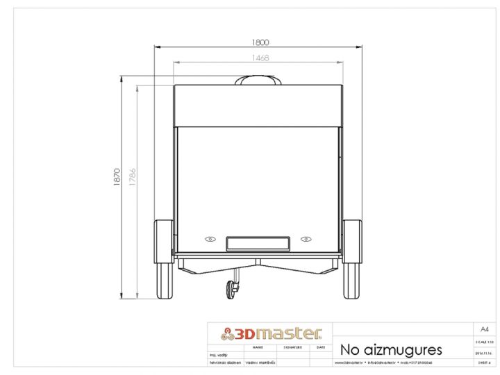 Namiņa projekts uz riteņiem - Kulba-3DMaster