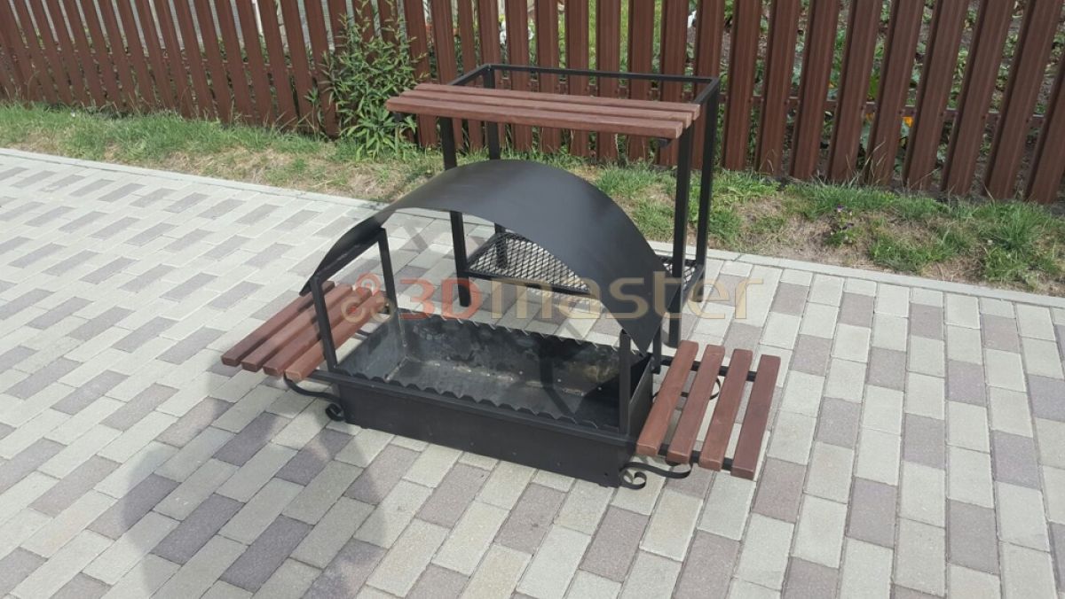Buy barbecue with shelves-3D Master