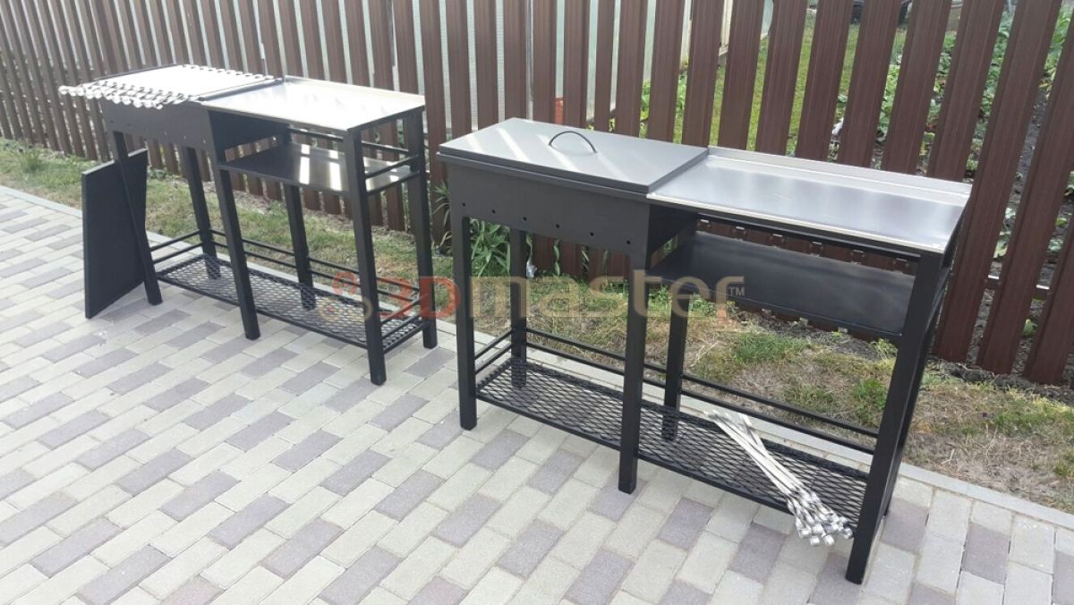 Buy a double barbecue with a shelf-3DMaster