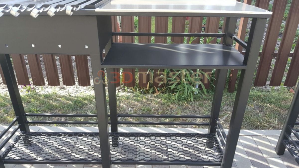 Buy a double barbecue with a shelf-3DMaster