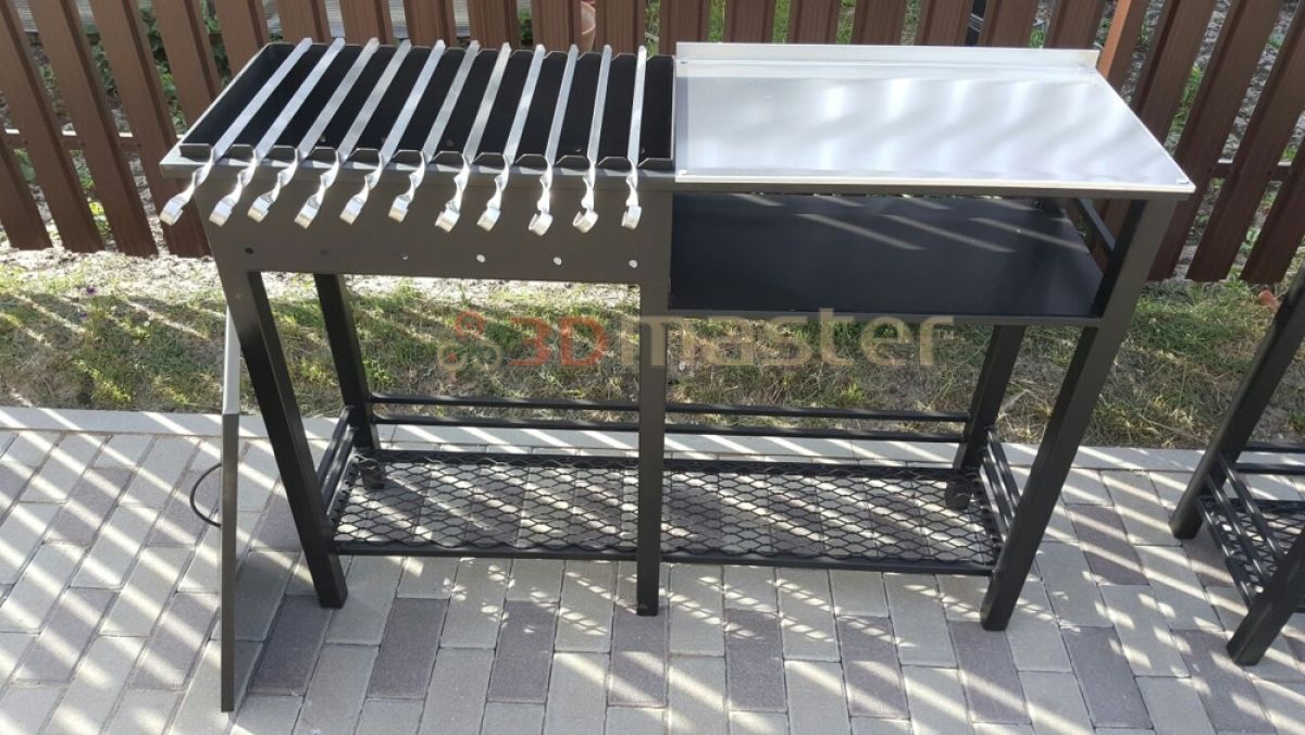 Buy a double barbecue with a shelf-3DMaster